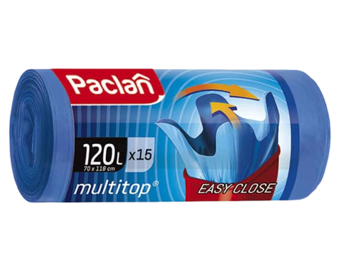 PACLAN MULTYTOP мешки для мусора 120л 15шт