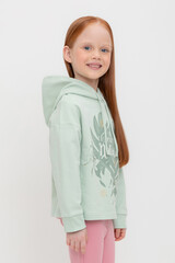 джемпер  для девочки  К 302489/дымчатый нефрит