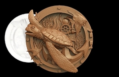 Силиконовый молд Медальон Черепаха