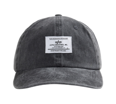 Бейсболка Alpha Industries Battlewash Cap Black (Черная)