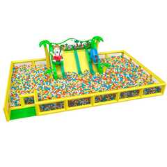 Большой сухой бассейн «Веселые зверята», 12х8х3,5 м — для детских развлекательных центров
