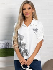 Блуза Экзотика (белая) Б15424-18М LT Collection