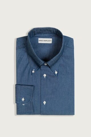 Рубашка button-down (с воротником на пуговицах) из денима синяя