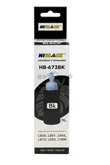 Контейнер с чернилами Hi-Black  (HB-673BK) для Epson L800/L801/L810/L850, C13T67314A, Bk, 70ml