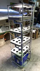 Лабораторная стеллажная многоярусная гидропонная установка 4 ЯРУСА 2250х650х530мм до 40 растений