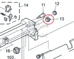 Шестерня Ricoh GEAR - 14Z / 14 зубьев AB011402