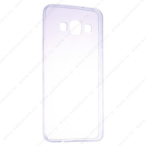Накладка силиконовая ультра-тонкая для Samsung Galaxy A3 A300 2015 прозрачно-зеленая