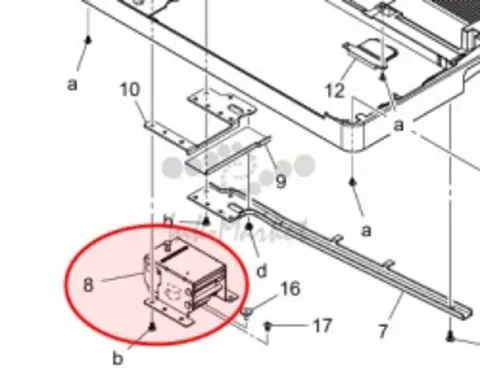 Петля левая Konica Minolta Hinge left оригинальный A3CEPP1D04