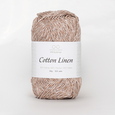 Пряжа Infinity Cotton Linen 3042 кофе с молоком