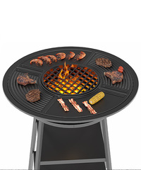 Чугунный Fantastic Grill Везувий Ø 700 (чаша+подставка+плита Gurman Ø700+крышка)