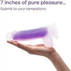 Фиолетовый фаллоимитатор So Divine Real Skin - 17 см. - 