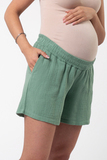 Спортивный костюм для беременных и кормящих 14789 зеленый гранит