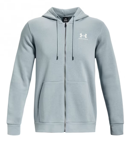 Куртка теннисная Under Armour Men's UA Essential Fleece Full-Zip Hoodie - gray