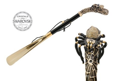 Ложка для обуви Pasotti - Luxury Swarovski® Spider Shoehorn, Италия.