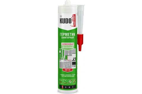 Силиконовый санитарный герметик KUDO (прозрачный; 280 мл) KSK-120