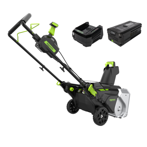 Снегоуборщик аккумуляторный Greenworks 82SN22 Арт. 2603307UB, 82V, 56 см, бесщеточный, c 1хАКБ 5АЧ и ЗУ