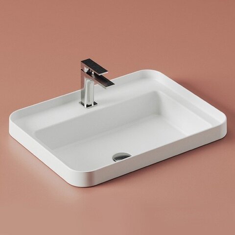 ArtCeram Fuori scala TFL034 05 00 Раковина, Artceram, FUORI SCALA, ширина, мм-605, глубина, мм-455, высота, мм-153, тип установки-встраиваемый/накладной/с консолью, отверстия для смесителя-1, без перелива, материал-керамика, цвет-белый матовый
