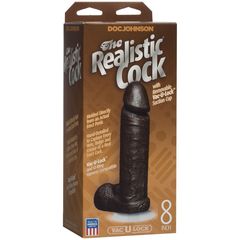 Коричневый фаллоимитатор The Realistic Cock 8” with Removable Vac-U-Lock Suction Cup - 20,57 см. - 