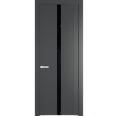 Межкомнатная дверь эмаль Profil Doors 1.8P графит остеклённая