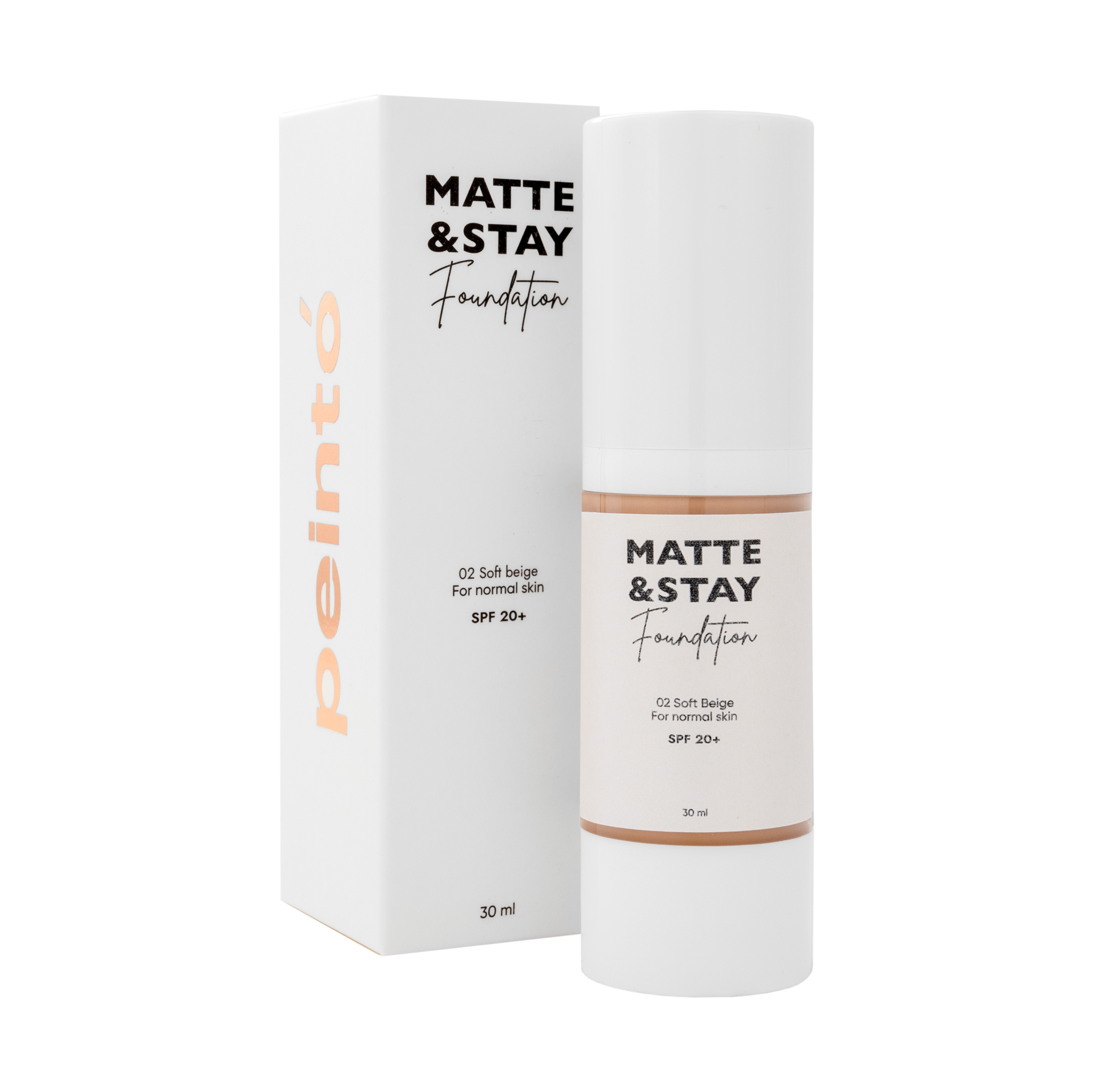 Тональная основа Peinto MATTE&STAY 02 - SOFT BEIGE 30 МЛ