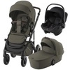 Комплект 3в1 коляска SMILE 5Z LUX, Urban Olive + BABY-SAFE CORE Space Black