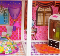 PAREMO Трехэтажный кукольный дом (6 комнат, 3 куклы) (PPCD116-06)