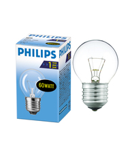 ФИЛИПС Лампа накаливания E27, 40W (P45 CL) шар прозрачный