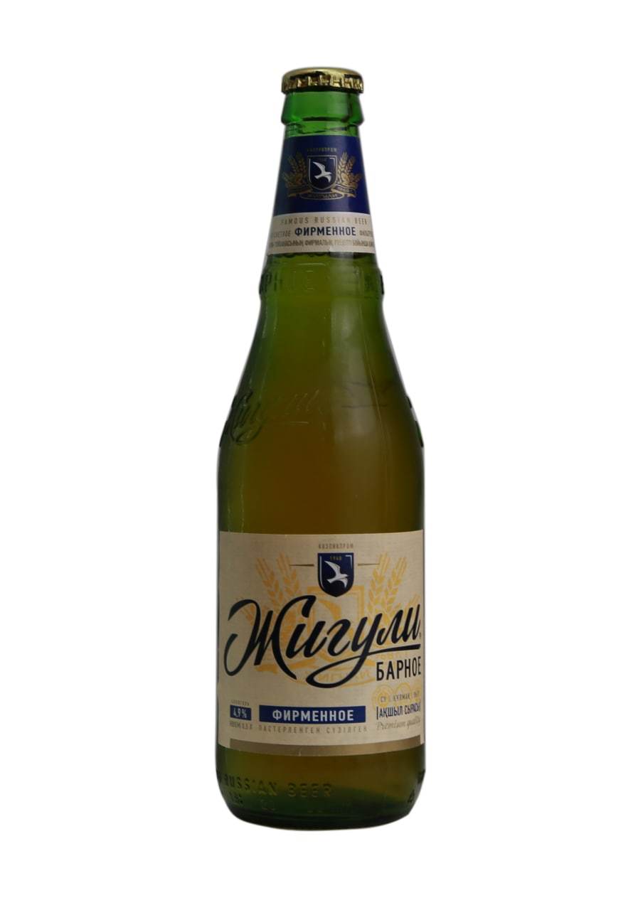 Пиво Жигули Барное Фирменное светлое пастеризованное фильтрованное 0.5 л.ст/бутылка