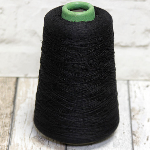 Шелк (70%) с хлопком YARNSCOLORS / HARP 2/48 черный