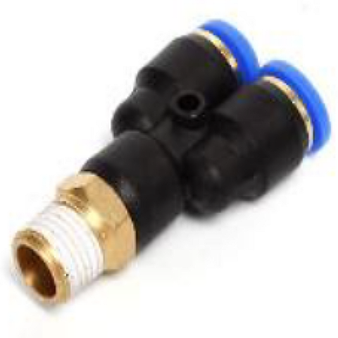 KQU06-01S-XRT02   Быстроразъёмный/резьбовой разветвитель, б/р 6 - R1/8''