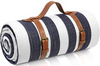 Картинка покрывало для пикника Skully WQ-blanket-wp white-blue stripes - 7
