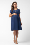 Платье для беременных 10370 синий
