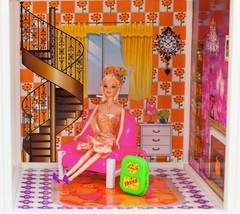 PAREMO Трехэтажный кукольный дом (6 комнат, 3 куклы) (PPCD116-06)