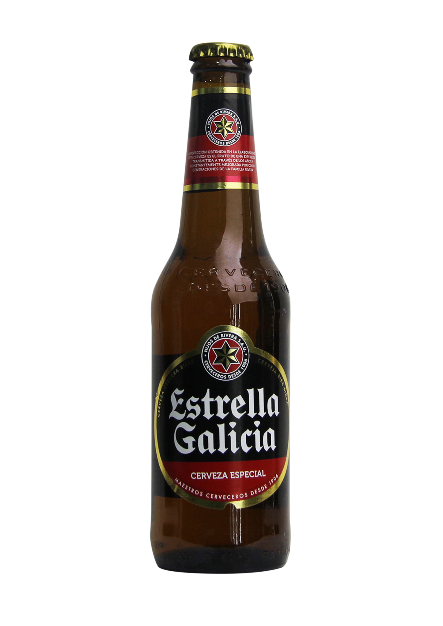 Пиво Estrella Galicia светлое фильтрованное 0.33 л.ст/бутылка
