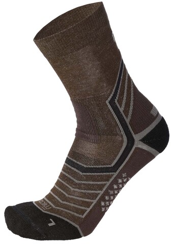 Премиальные термоноски Mico Odor Zero X-Static Trek Medium Weight Brown/Black для бега