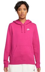 Куртка женская теннисная Nike Sportswear Club Fleece Pullover Hoodie - fireberry/white