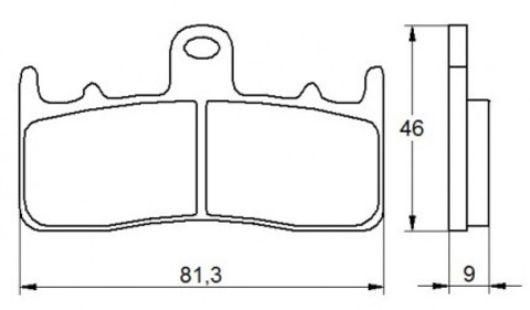 AGPA57ST Тормозные колодки дисковые мото Accossato (FDB2124ST)