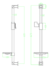 Душевая стойка Lemark LM8069C с прямоугольной мыльницей