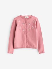 Кардиган с вышивкой для девочки Next N96-307, Розовый