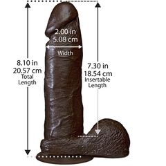 Коричневый фаллоимитатор The Realistic Cock 8” with Removable Vac-U-Lock Suction Cup - 20,57 см. - 