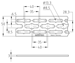 Mupro StaboFix направляющая шина 2000x50x3 мм (129076)