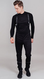 Утеплённый лыжный костюм Nordski Base Black-Red с высокой спинкой мужской