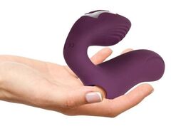 Фиолетовая вибронасадка на палец Helping Hand - 
