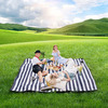 Картинка покрывало для пикника Skully WQ-blanket-wp white-blue stripes - 11