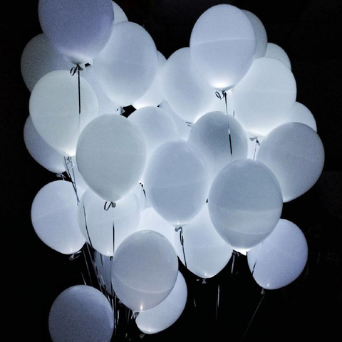 Светящиеся шары белые (50шт)