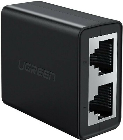 Адаптер UGREEN CM210 50923 RJ 45 1 to 2 Ethernet Converter 2 Pack, Black