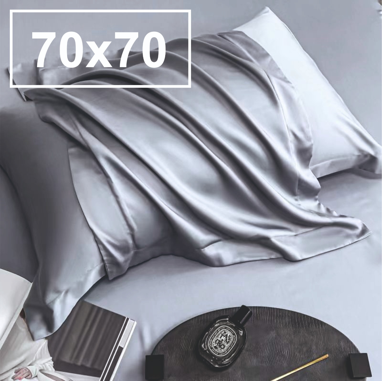 ZEPHYR HOME Наволочки 2 шт. 70х70 Египетский хлопок Графит