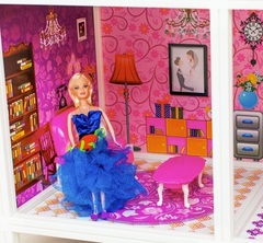 PAREMO Трехэтажный кукольный дом (6 комнат, 3 куклы) (PPCD116-06)