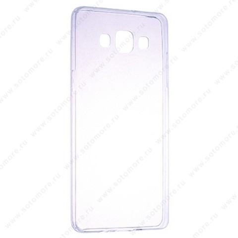Накладка силиконовая ультра-тонкая для Samsung Galaxy A5 A500 2015 прозрачно-зеленая