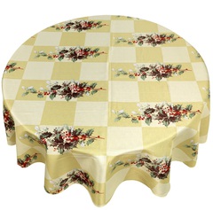 Скатерть круглая 178 Carnation Home Fashions Christmas Fabric Tablecloths Yuletide